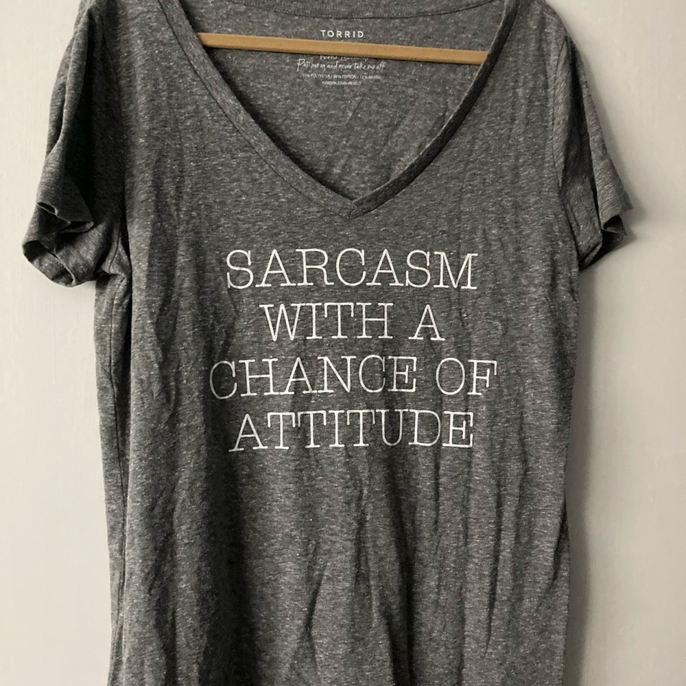 Gray graphic T-shirt from torrid size 0